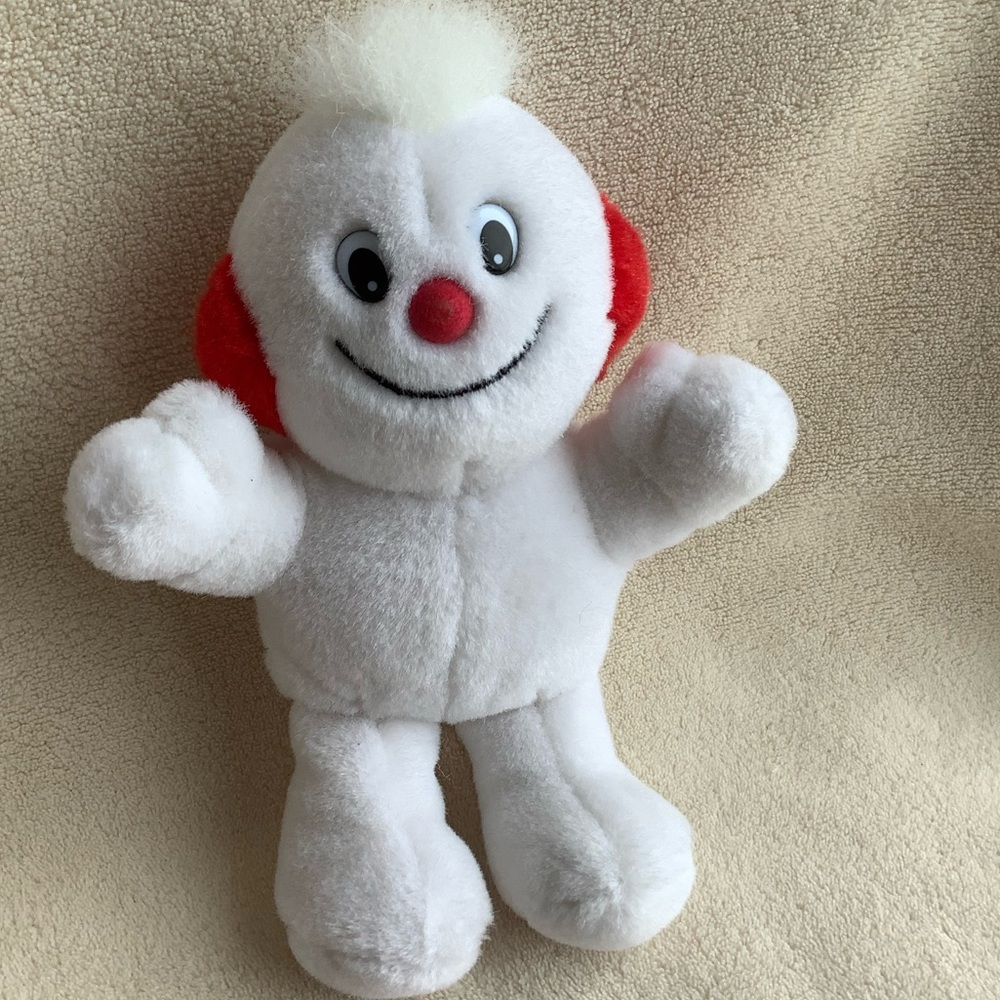 Stuffed Animal House Plush Snowman with Red Earmuffs Stuffed Animal Toy